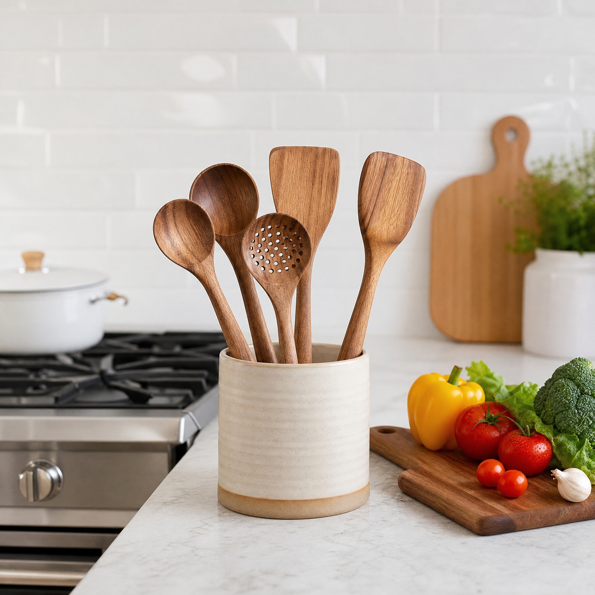 5-teiliges Holz-Küchenutensili – Home Cooking Utensils Bewertung und Preis