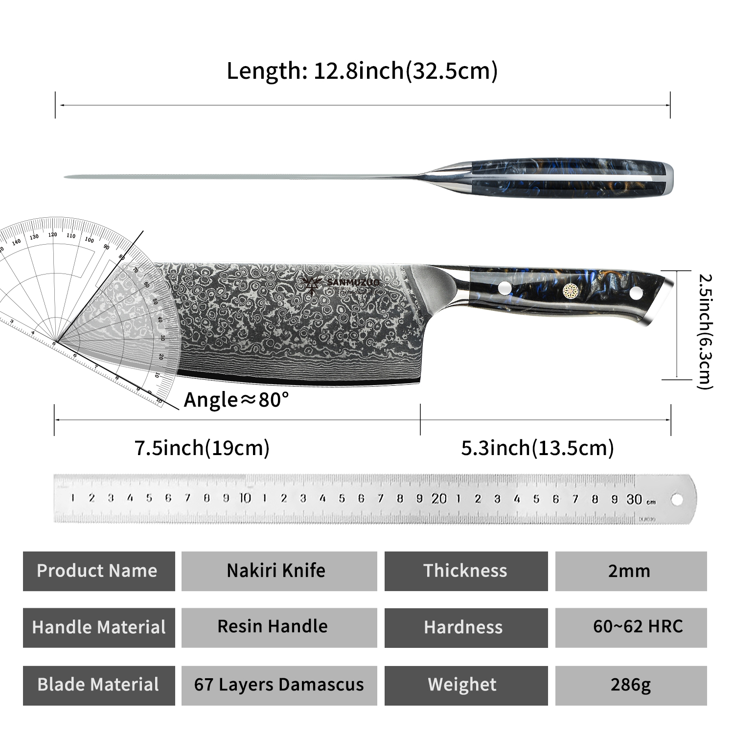 SANMUZUO 7,5-Zoll-Nakiri-Messe – Home Cooking Chef Bewertung und Preis