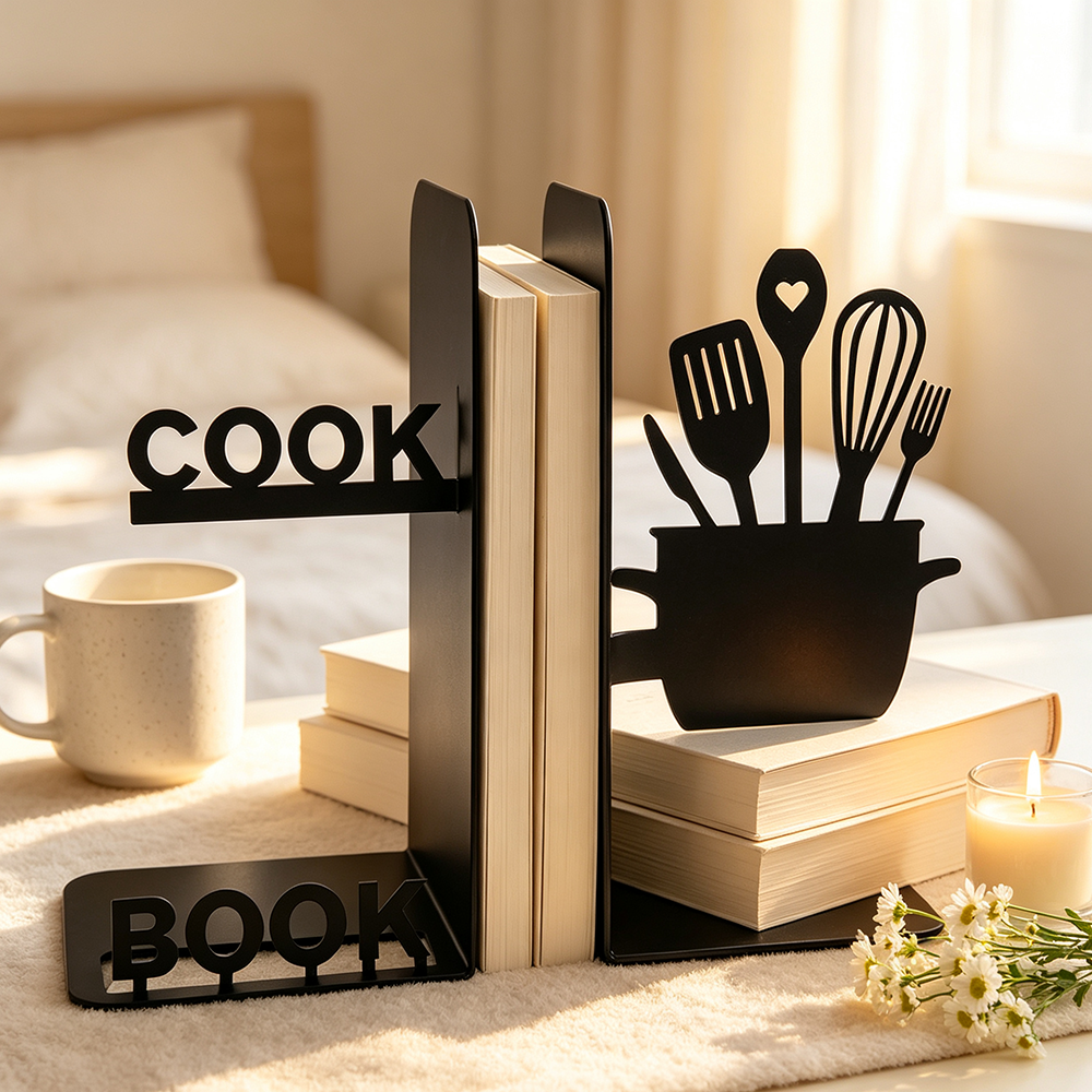 Küchenkoch-Themen-Buchstützen  – Home Cooking Book Bewertung und Preis