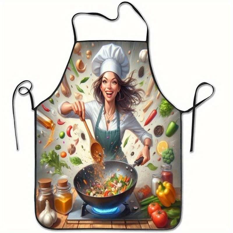Schürze mit Gemüse-Kochmotiv,  – Home Cooking Chef Bewertung und Preis