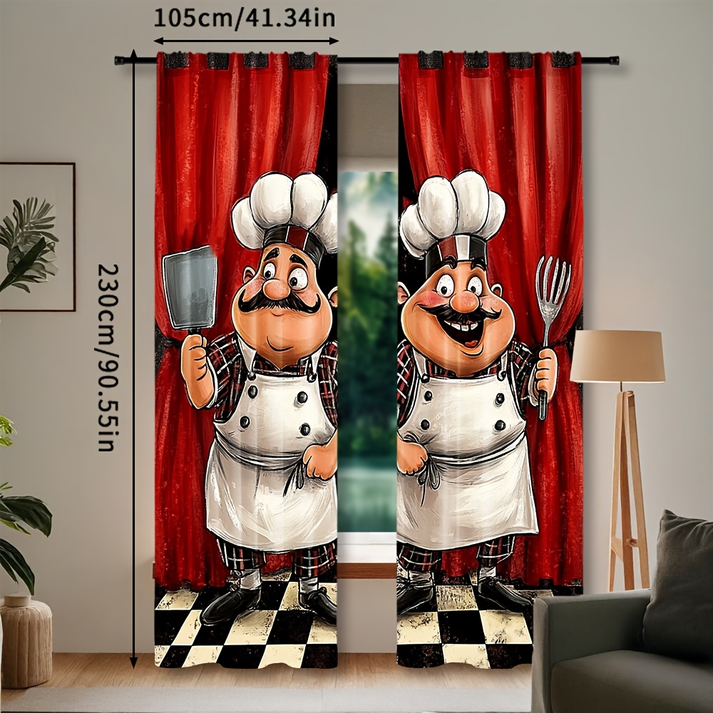 2 Stück Chef-Küchenvorhänge –  – Home Cooking Youtube Bewertung und Preis