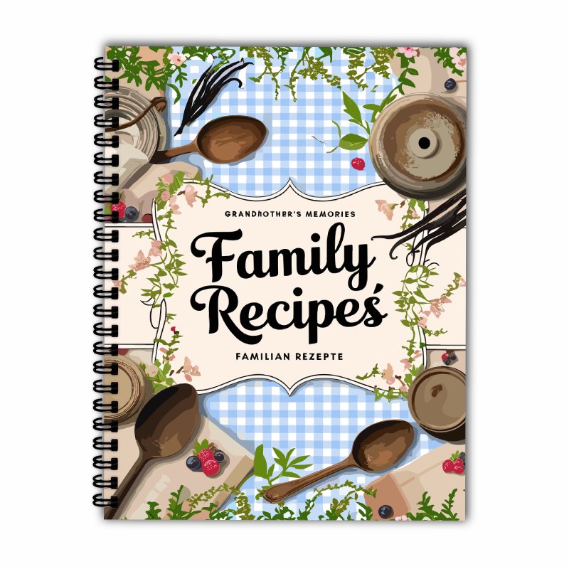 A5-Rezeptbuch, blaues Raster,  – Home Cooking Book Bewertung und Preis