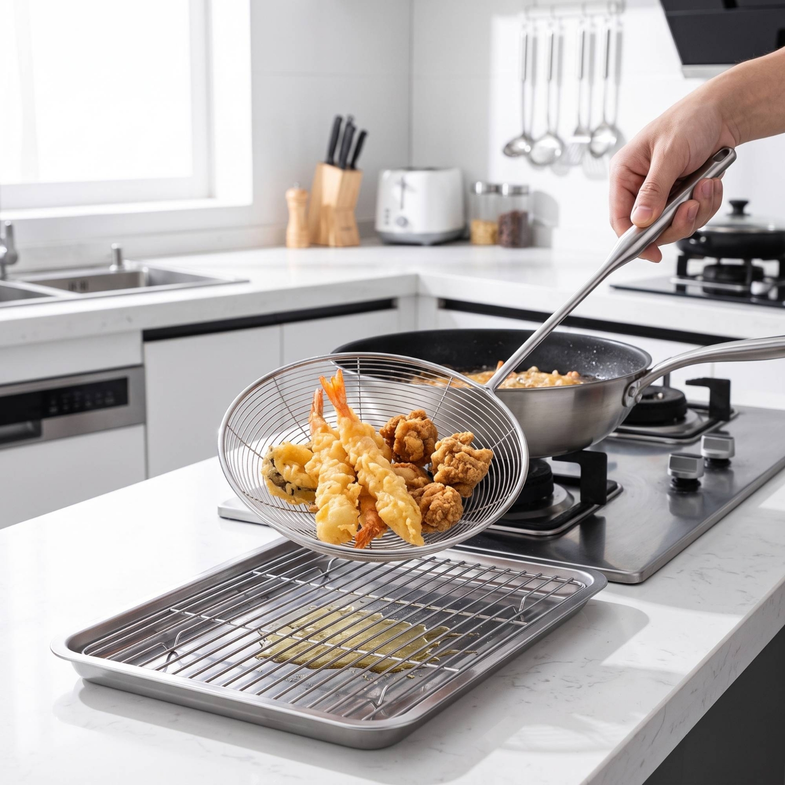 Sieb, tiefer Korb, Drahtgeflec – Home Cooking Oil Bewertung und Preis