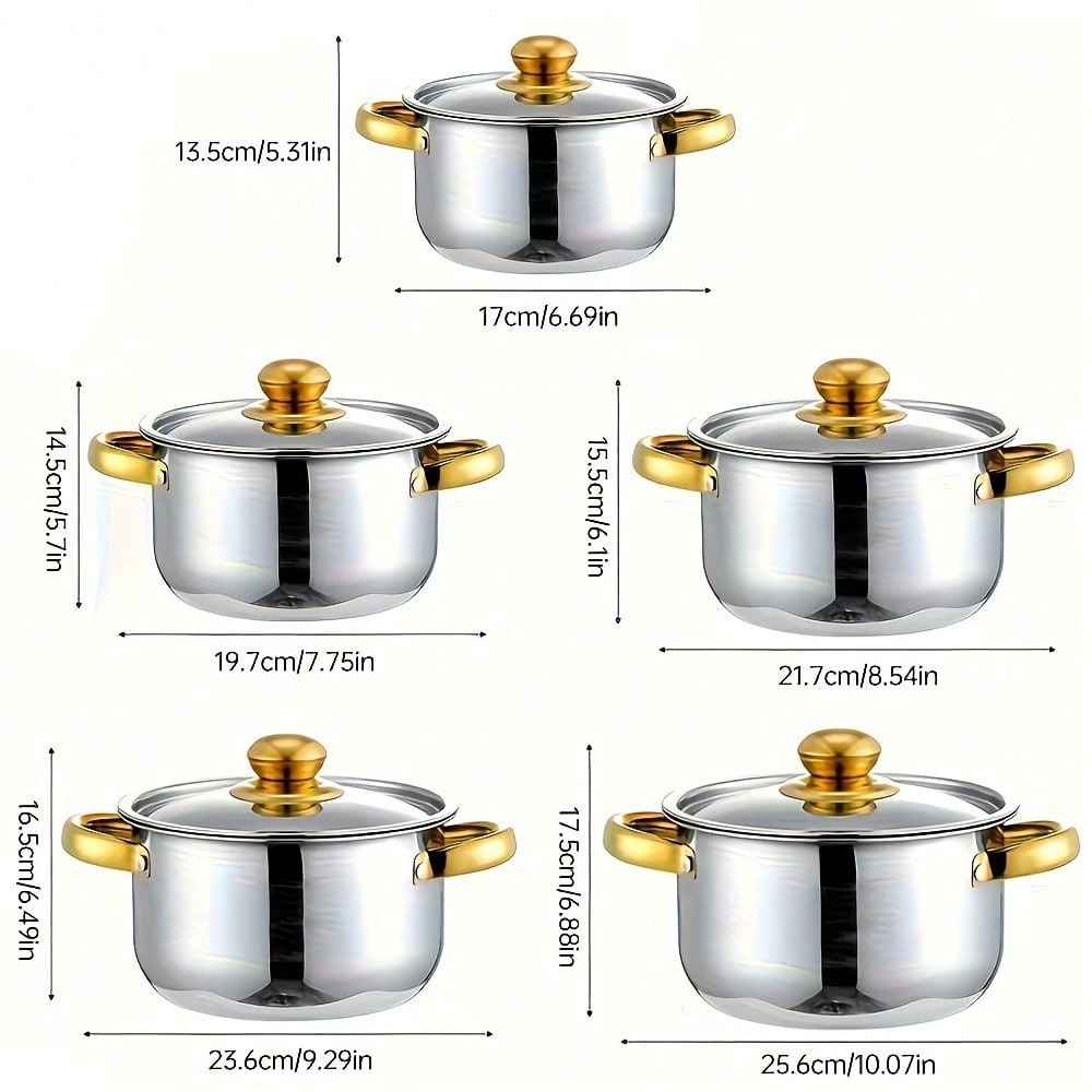 Edelstahl-Topfset, modernes Lu – Home Cooking Utensils Bewertung und Preis