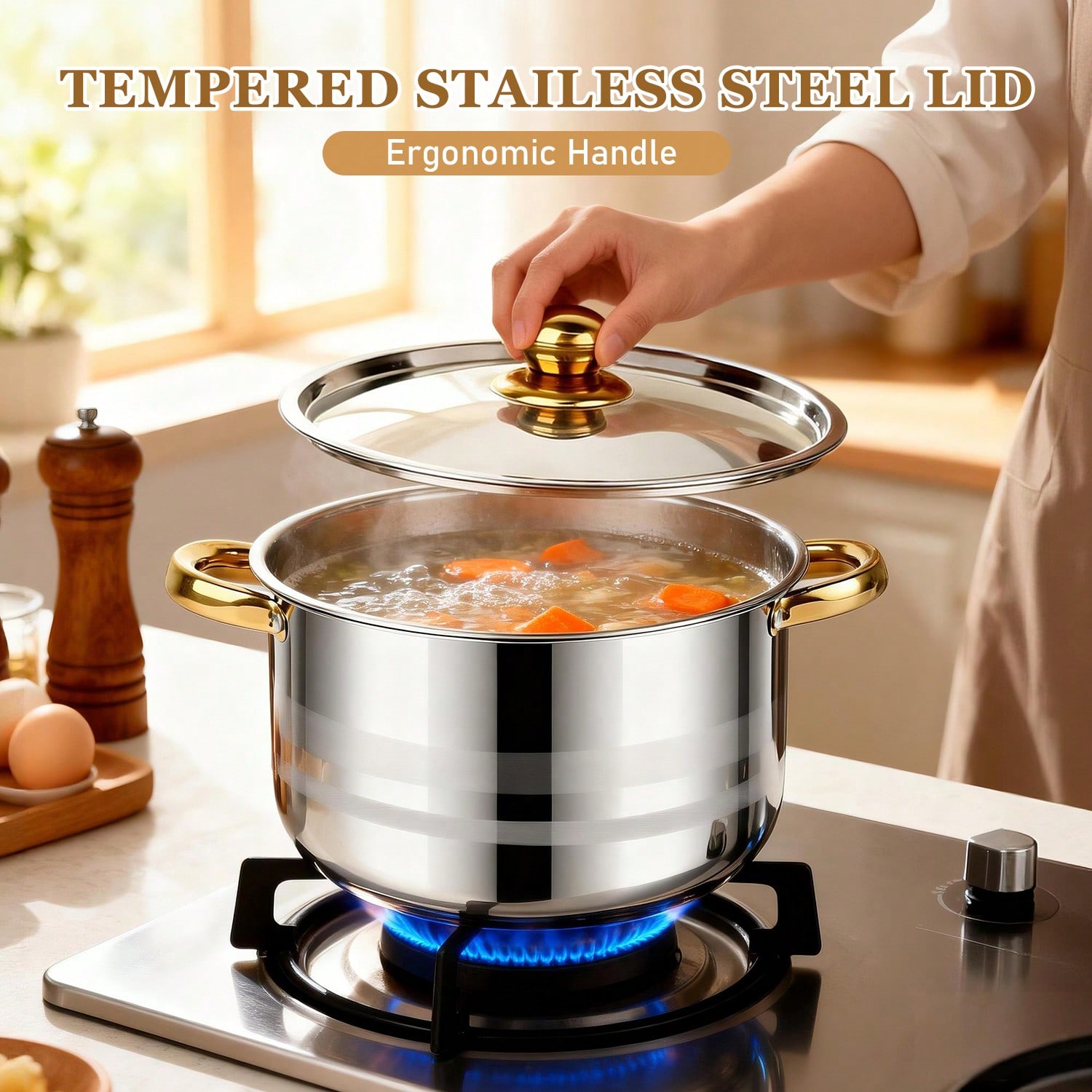 Edelstahl-Topfset, modernes Lu – Home Cooking Utensils Bewertung und Preis