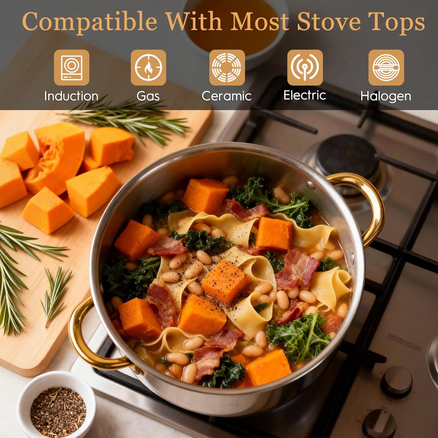 Edelstahl-Topfset, modernes Lu – Home Cooking Utensils Bewertung und Preis